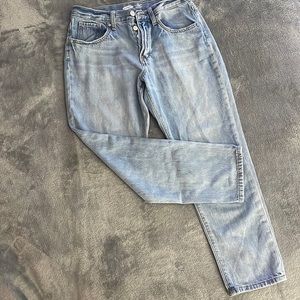 Old Navy distressed Jeans - O.G. Straight Highrise - size 14 - button Fly